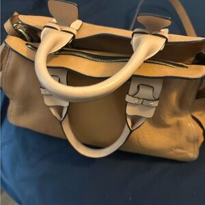Chloe Tan and Cream Satchel shoulder bag